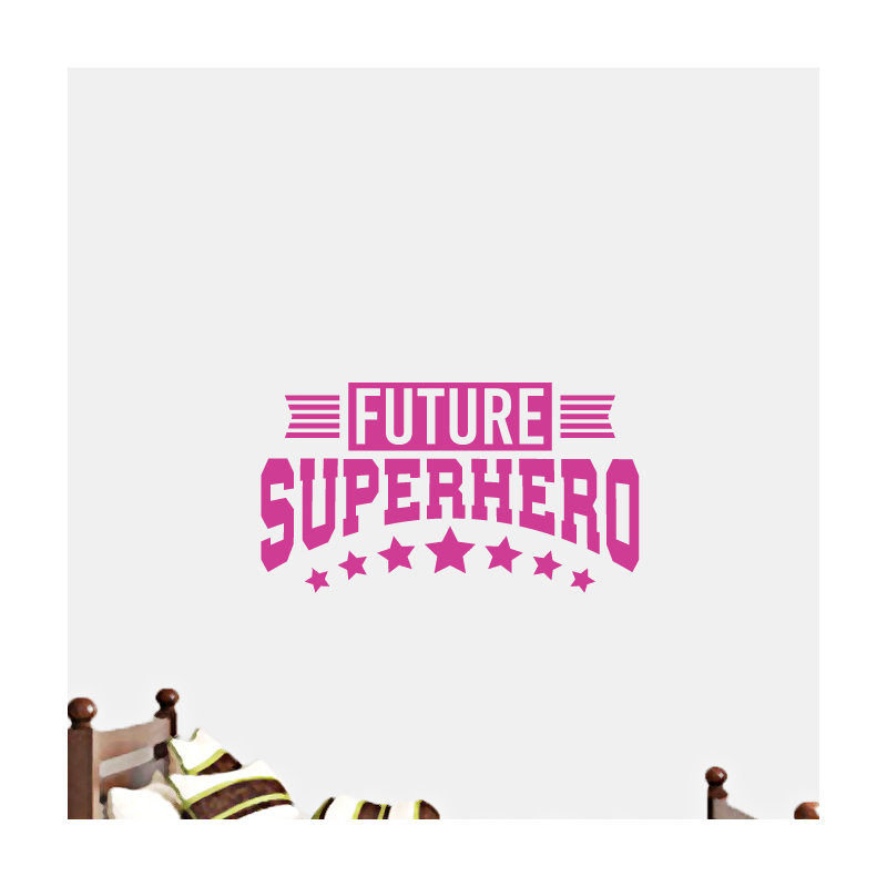 Décalcomanie murale à venir super héros, Rose vif