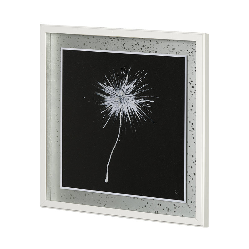 Flora III a Hand Embelished Textured Framed Art Print Matted under Glass