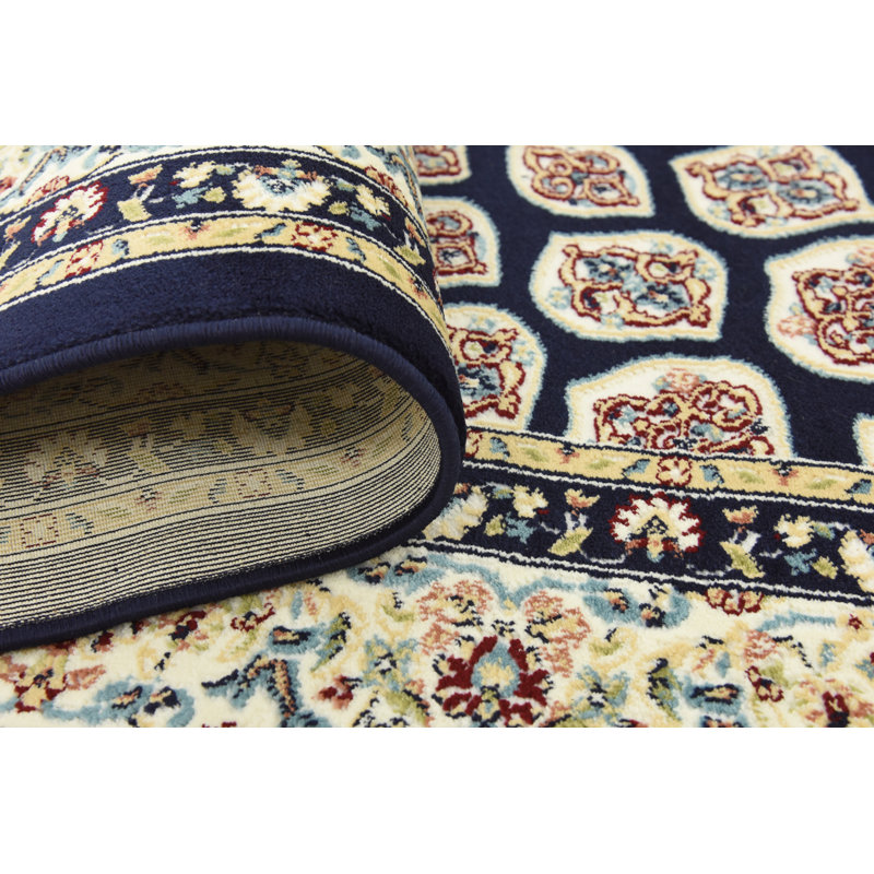 Tapis oriental bleu marine Jackson, Rectangle 7 pi 10 po x 10 pi