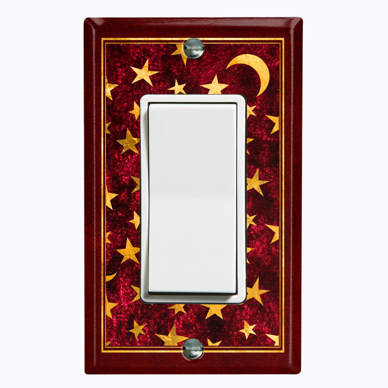 Patterned 1 - Gang Toggle Light Switch Standard Wall Plate