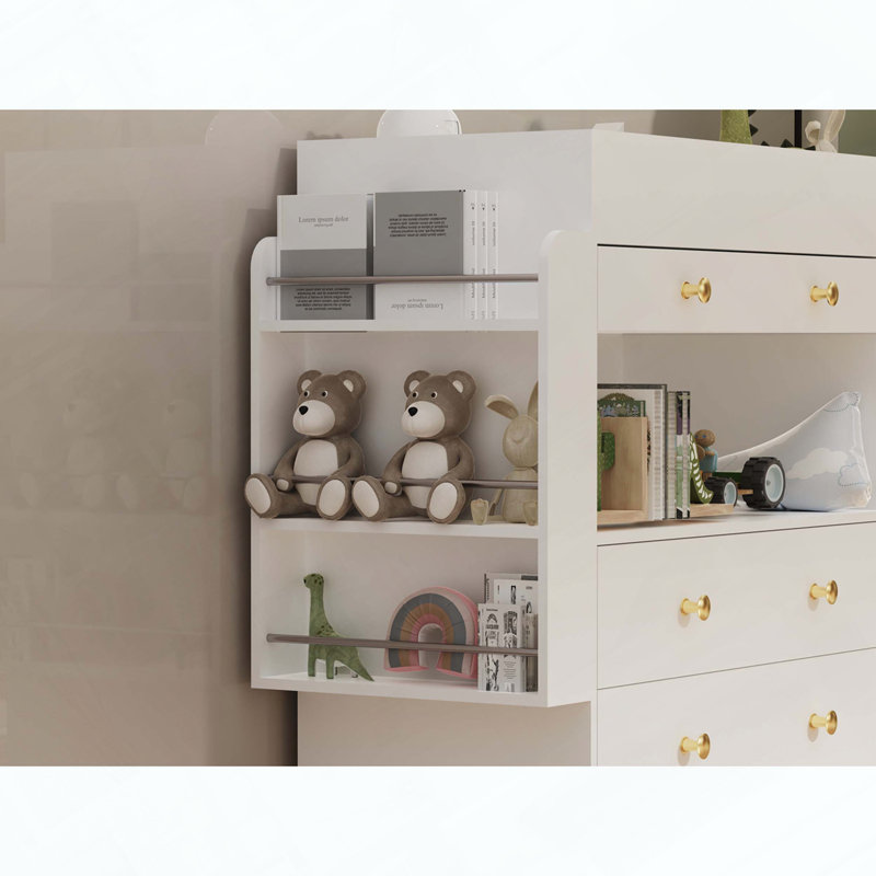 Grande commode de 54 po avec 12 tiroirs et luminosité réglable