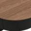 Table basse ronde, tiroir de rangement, table centrale en plastique noir, option d'économie d'espace, caractéristiques de conception uniques, support de base, plastique polyvalent, disposition gigogne, style moderne, fabrication,