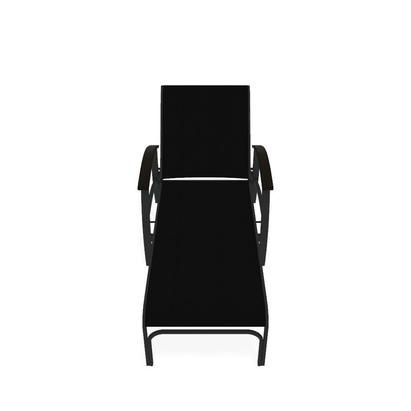 Belle Isle Outdoor Chaise Lounge, Textured Graphite, Black 5D Sunbrella®, Beachwood P40
