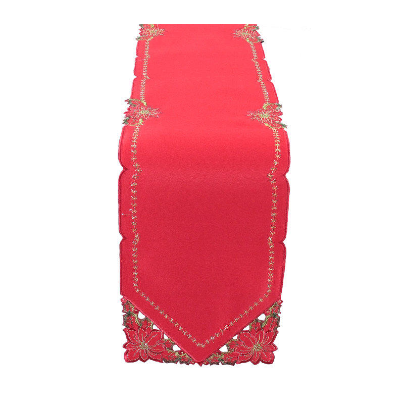 Chemin de table pour fêtes brodé nappe Sallee