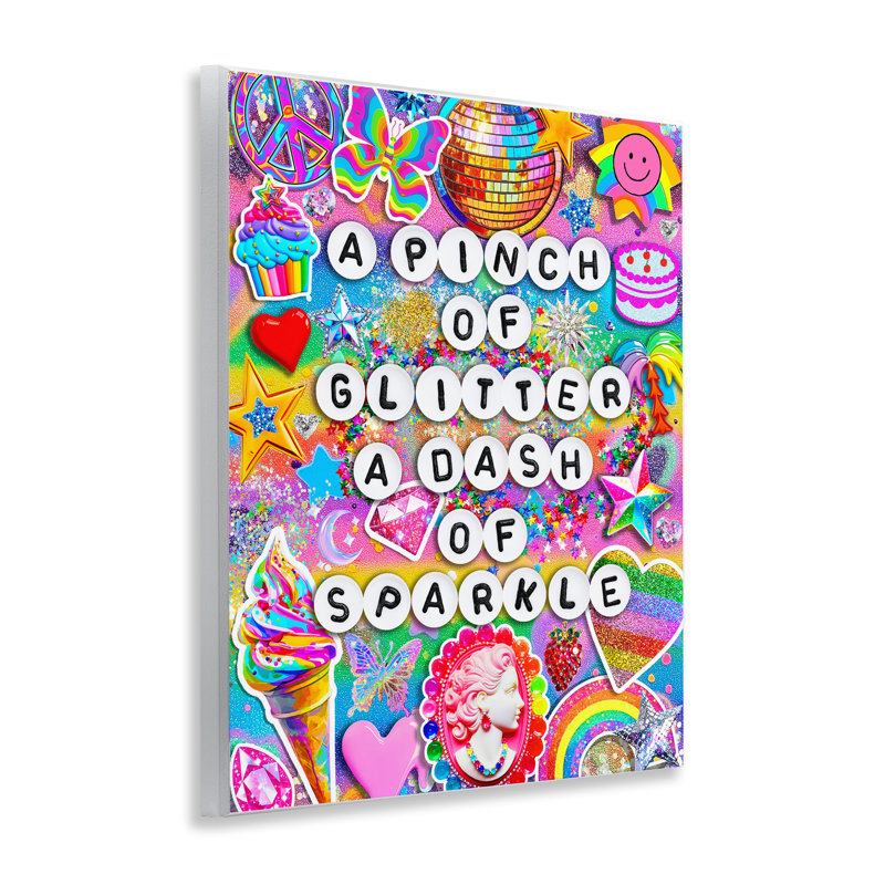Plaque murale Pinch Of Glitter & Sparkle, design par Jess Stempel