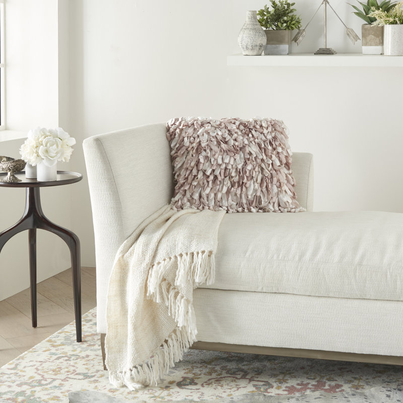 Housse de coussin carré et insert, Rosé