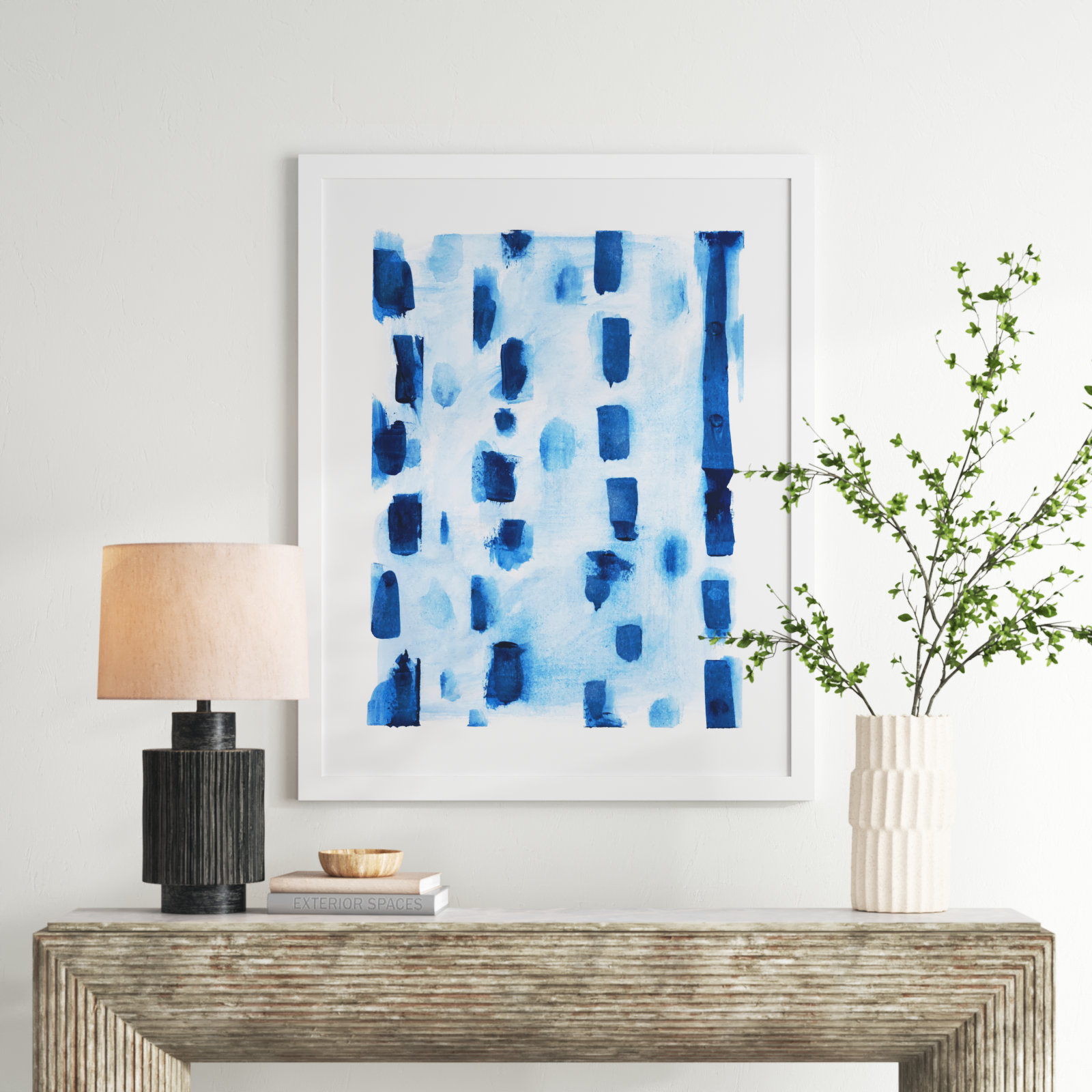 Creative Cool Painting by Andrea Stokes, 50" H x 40" W, White Framed