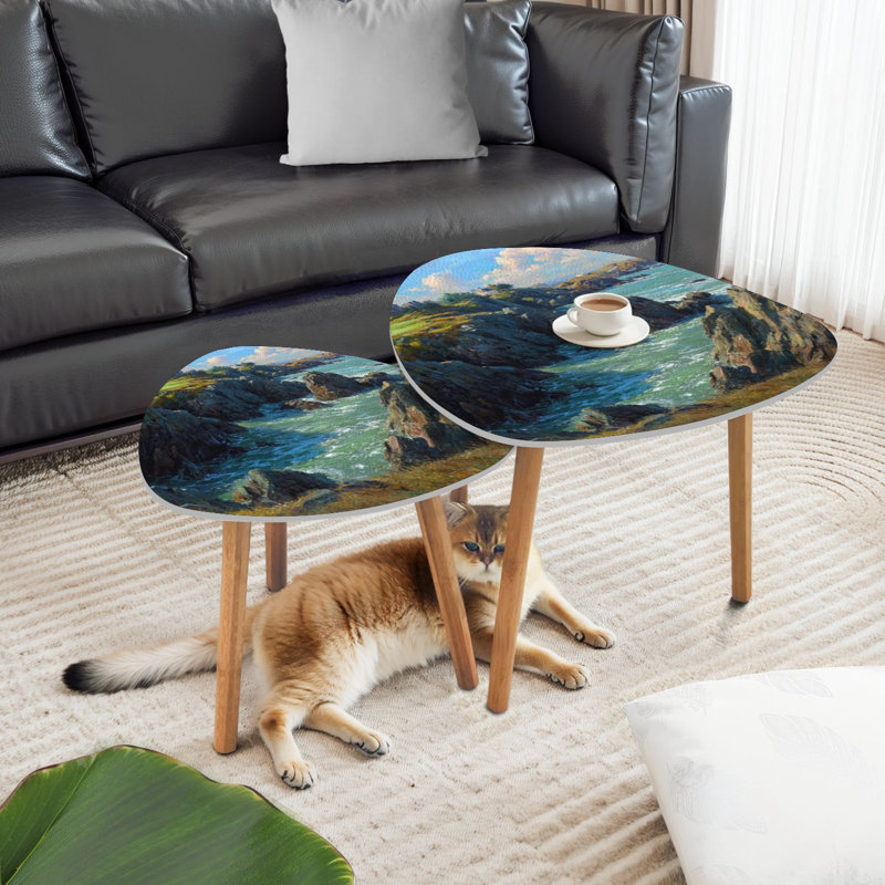 Ensemble de 2 tables basses gigognes Triangle Old Head County Cork Ireland