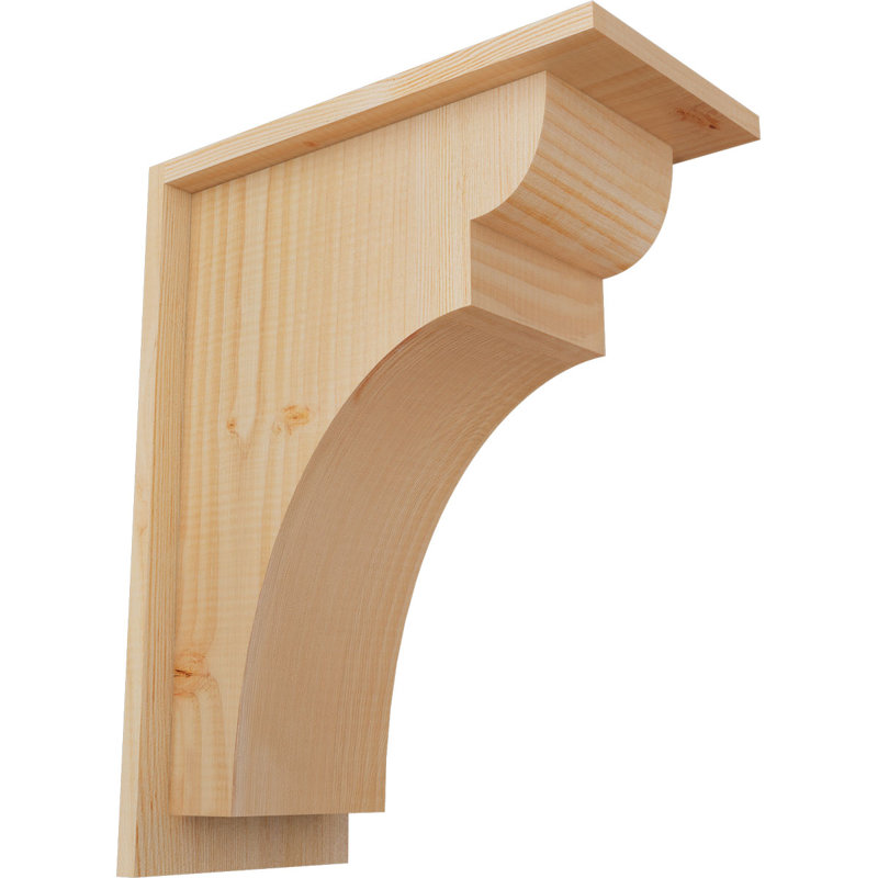 Yorkshire Yorktown avec plaque arrière, H 18 po x l 7,5 po x P 14 po, Sapin de Douglas, Lisse