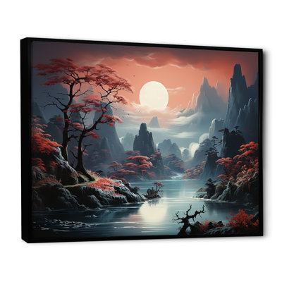 «China Mountain and River Landscape Bliss I», art mural Chine