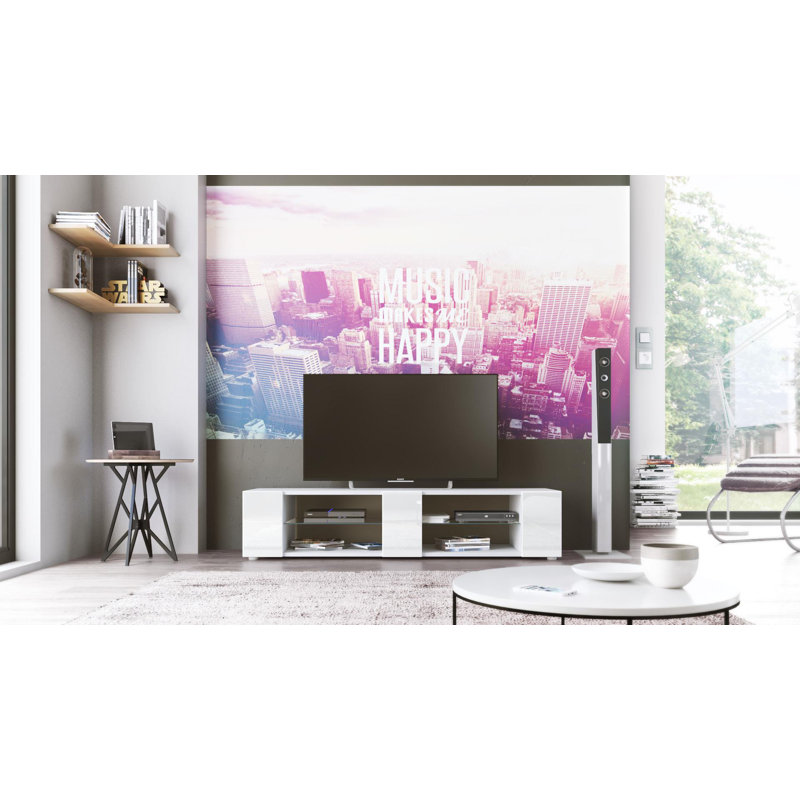 Mcclintock TV Stand for TVs up to 60", White Matt/White