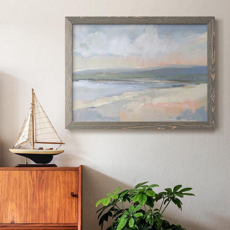 Étude côtière I - reproduction de photo simple sur toile, Gris, H 26 po x l 38 po x P 1,5 po