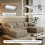 Canapé modulaire en U en velours côtelé de style modulaire Boneless 107,5 "Boneless-352651880-352651886