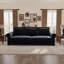 Canapé Chesterfield, canapé-lit gigogne de 93,7 po, canapé-lit convertible en velours 3 en 1 avec garniture cloutée et accoudoirs roulés, canapé-lit multifonctionnel pour le salon, la chambre à coucher, noir (même SKU: W1885S00039)-903349802