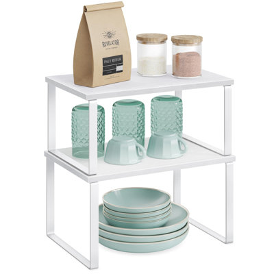 Stackable Cabinet Organizer Shelf (Set of 2)