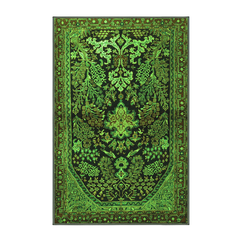 Washable Oriental Indoor Rug, Rectangle 7' x 9'
