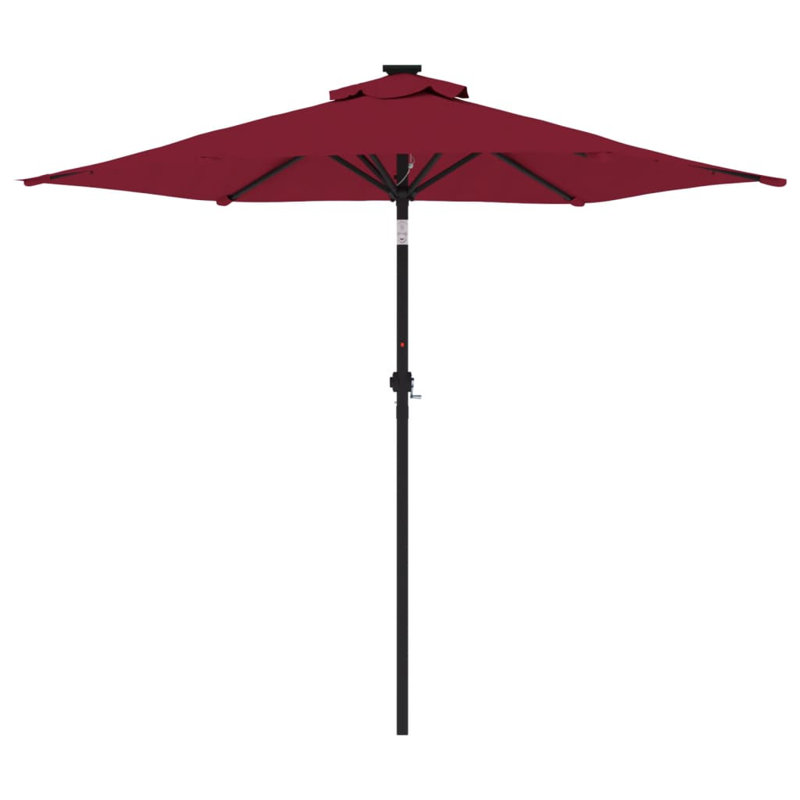 Beach Parasol, 212cm H x 225cm W x 225cm D, Bordeaux red