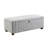 Storage Bench With Gray Boucle Fabric And Plywood Support Contemporary Covering Space-22726033