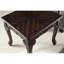 Table traditionnelle en cerisier foncé de style traditionnel 3 pièces, conception ornée, résine, rectangulaire pour salon et cerisier de bout, forme,