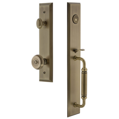 Fifth Avenue Complete Inactive Dummy Handleset with Bouton Knob and Rosette