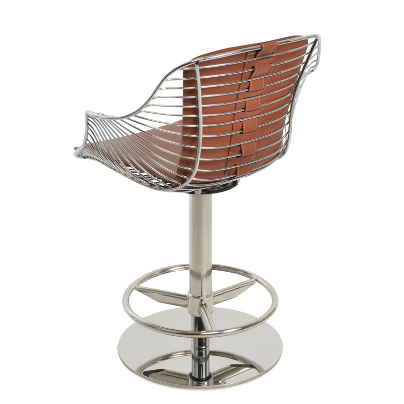 Zebra Piston Stool, Cinnamon