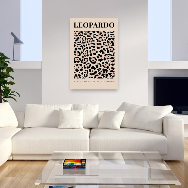 Reproduction d'art léopard sauvage et sauvage, 48" H x 32" W