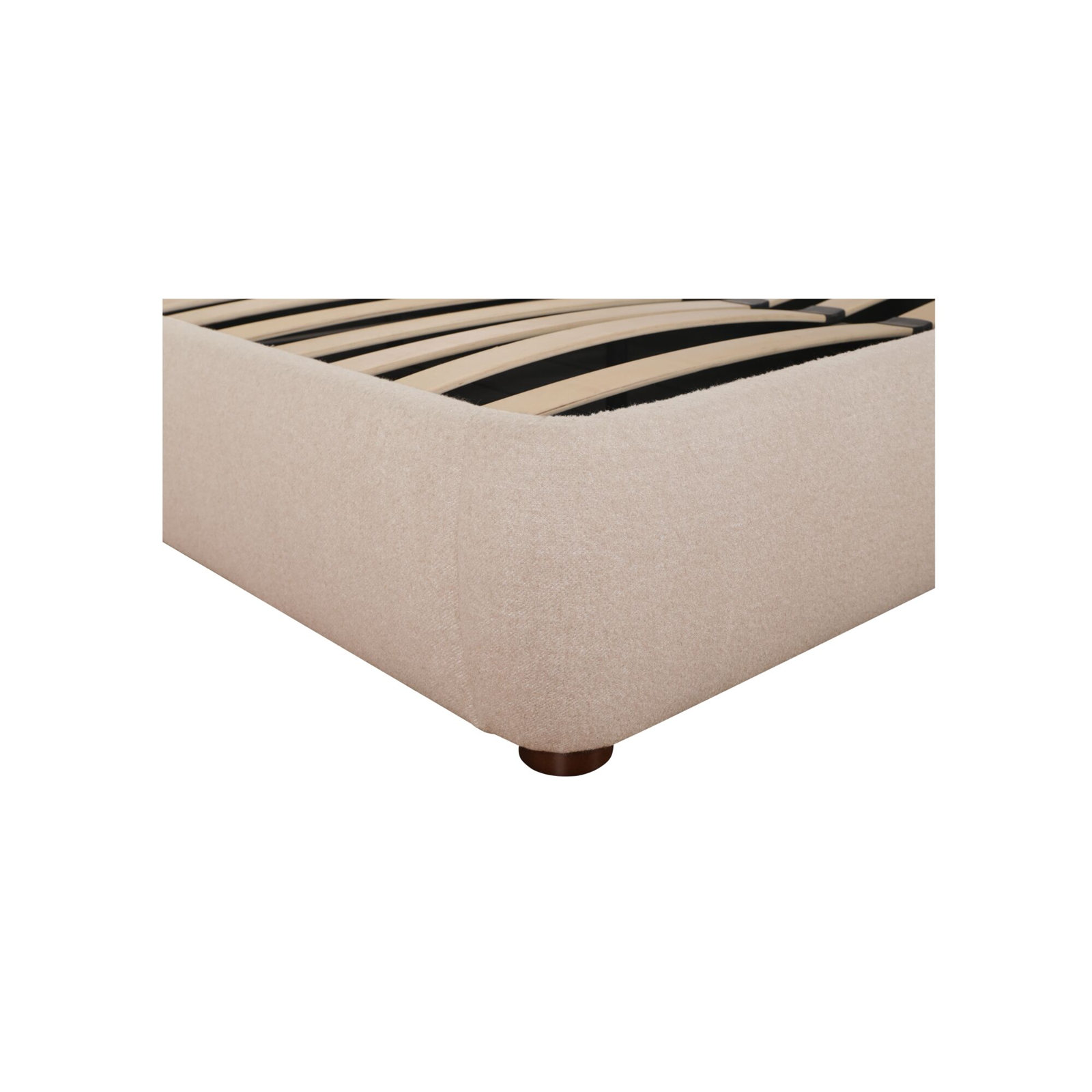 Shonda Linen Upholstered Bed, King, Brown