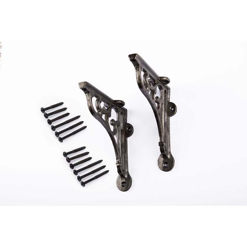 BKT-SCR-AI96 2 Piece Triangle Metal Bracket Shelf, 17cm H x 17cm W x 18cm D