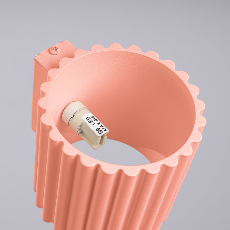Aura Aluminium Flush Mounted Sconce, 10x12x10 cm, Peachy, 1 Light