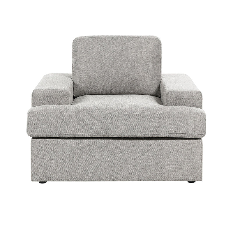 Lecenta Upholstered Armchair, Light Grey