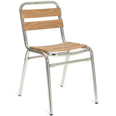 Moro Stackable Outdoor Patio Dining Side Chair with Cushion