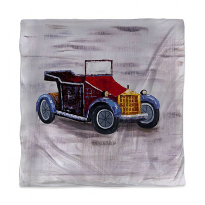 Vintage Toy Car Blue Duvet Cover | Home Decor Bedding