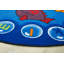 Tapis bleu / vert pêche et alphabet touffeté à la pêche-1989667172