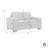 Cia 59 In. Modern Fabric Loveseat In Tundra With Track Arms-1044265863