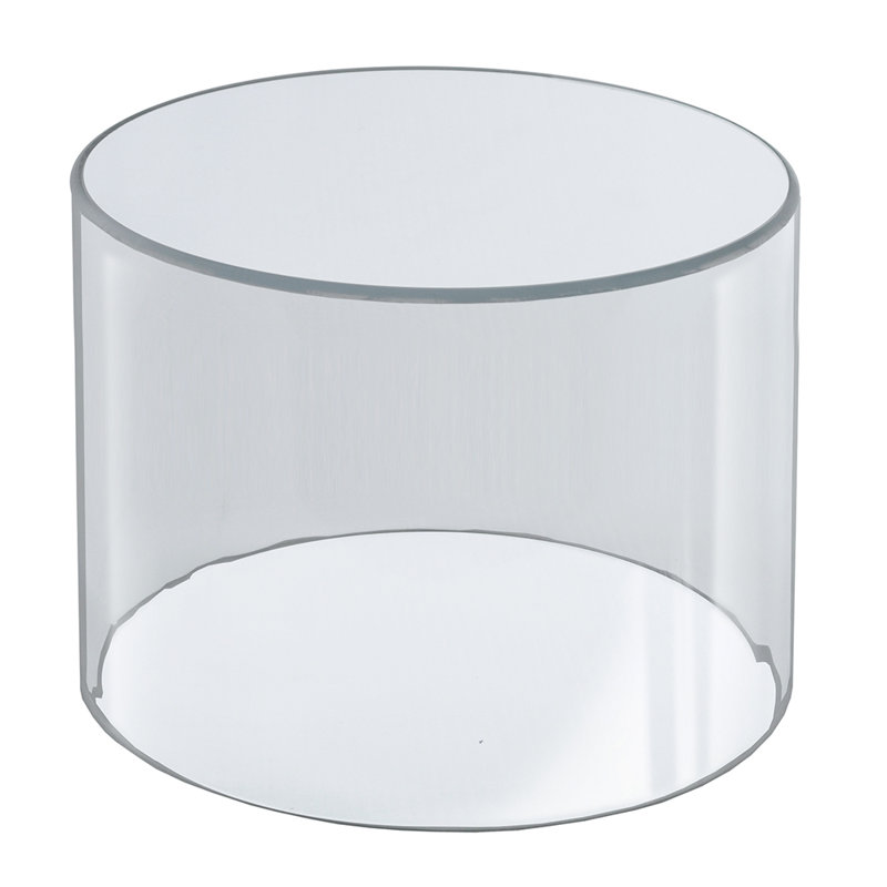 Présentoir en acrylique transparent, contenant rond en plastique et colonne montante