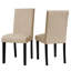 Chaises de salle à manger rembourrées Parsons (ensemble de 2) - Siège en tissu avec pieds en bois massif, chaises d'appoint de cuisine modernes-243576627