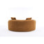 Canapé modulaire incurvé en chenille orange à double profondeur en S, sans assemblage, peu encombrant pour les petites chambres, L 66,9 po, 400 lb, siège souple moyen, dossier coussiné, accoudoirs évasés, mousse à haute résilience, coussins décoratifs 2-2043631179