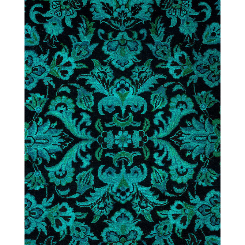 Tapis bleu sarcelle 8 pi 3 po x 10 pi 1 po Yesmin One-of-a-Kind
