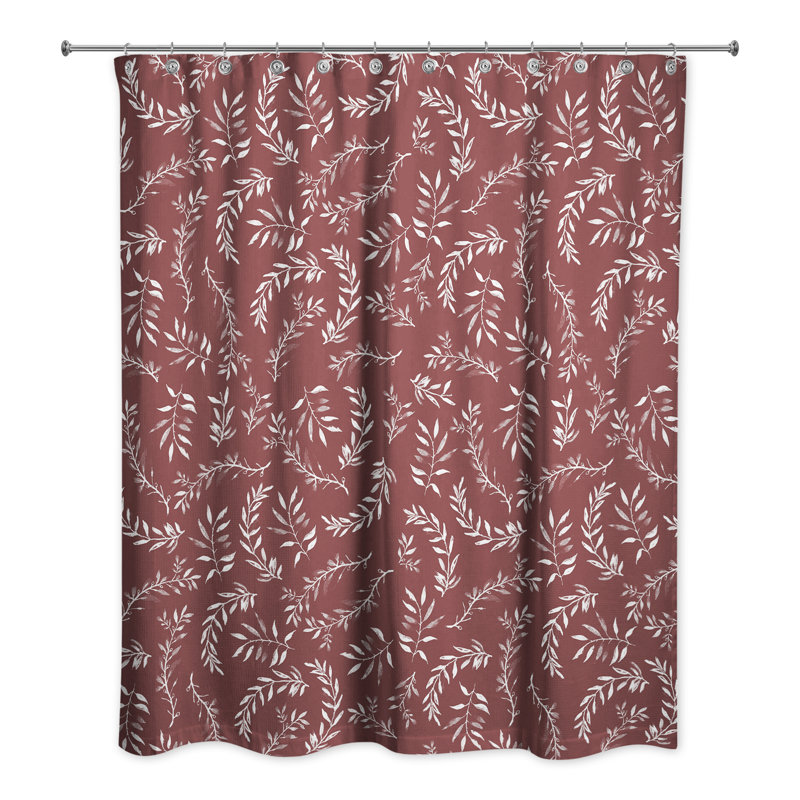 Rideau de douche Floral, Rouge