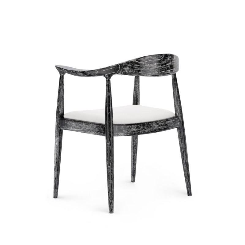 Danish Upholstered Arm Chair, Black
