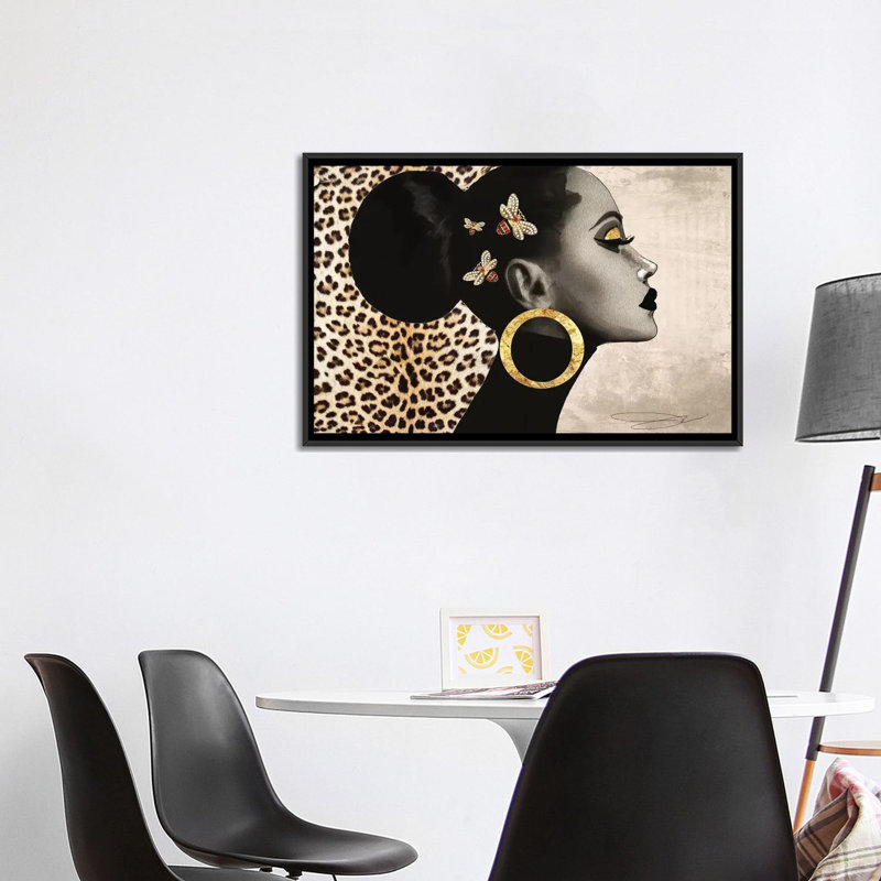 «Dream Big» par Studio One - impression d'art graphique, Toile avec cadre noir, H 26 po x l 40 po x 1,5 po, Pas de tapis
