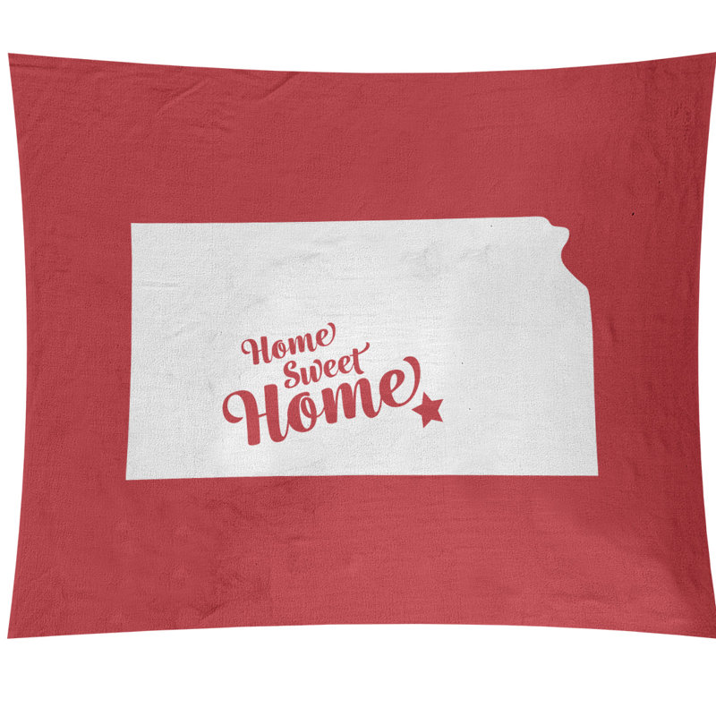 Tapisserie murale wichita doux pour la maison, H 27,5 po x l 37,5 po, Rouge
