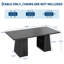 Table de salle à manger spacieuse et moderne - Table rectangulaire en bois de 71 po avec tablette de rangement à 2 niveaux, 4 à 8 places, conception peu encombrante pour la maison, le bureau ou la famille - Noir