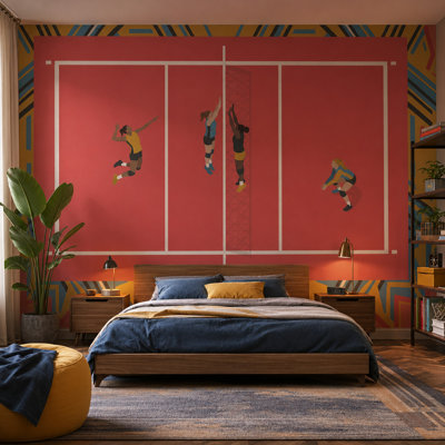Panneau de Volleyball Court Sports Illustration