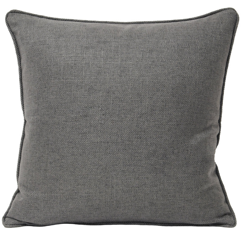 Miyan Square Throw Cushion, 55cm H x 55cm W x 5cm D, Grey