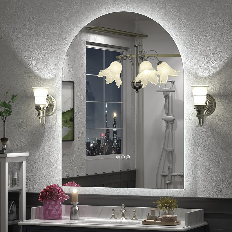 Aevar UL Certified LED Anti-Fog Tempered Glass Bathroom/Vanity Mirror with 3-Year Warranty, 42" x 32"