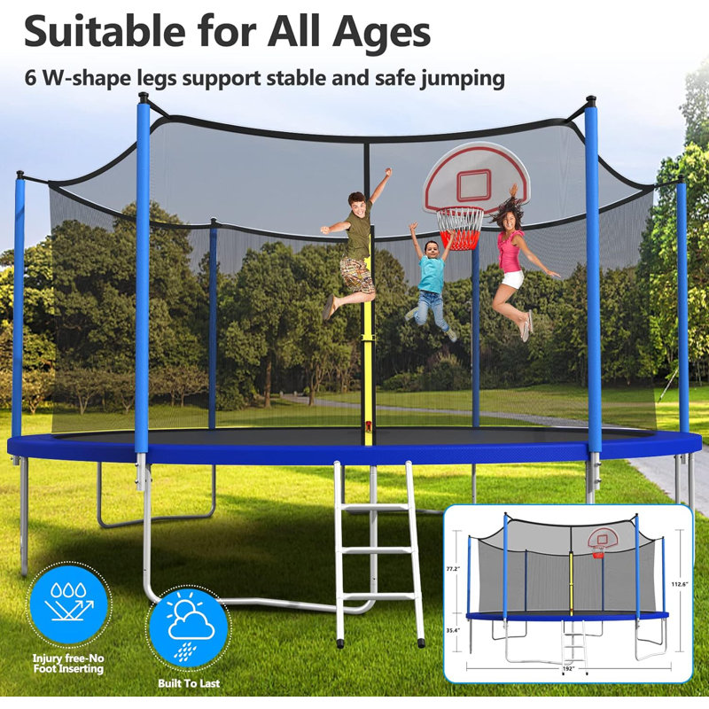 Trampoline Sapphome, Bleu et noir