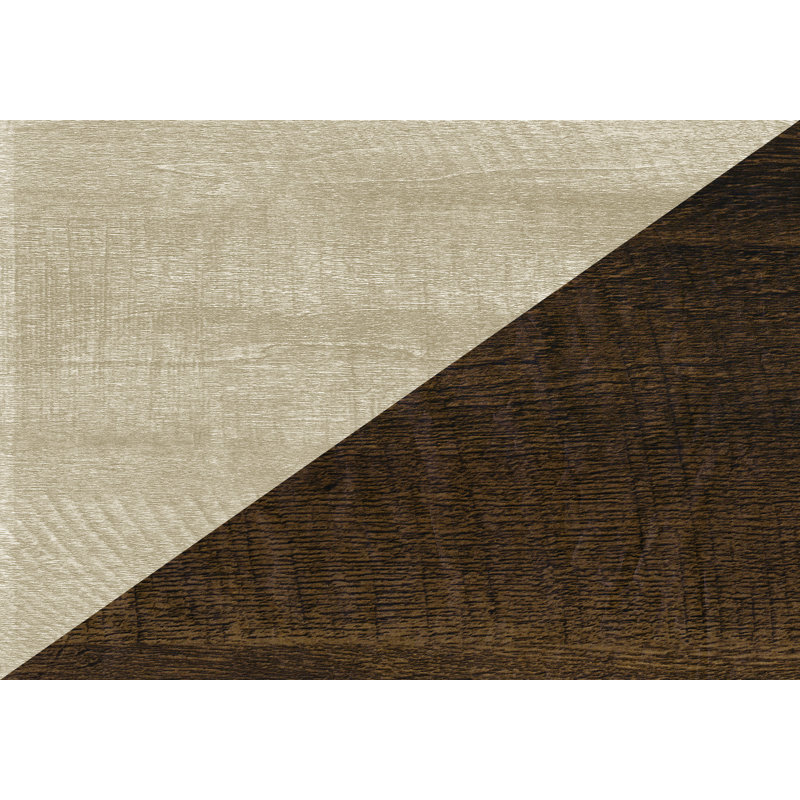 Table d'appoint, H 22 po, table de bout, rangement, table de chevet, chambre à coucher, salon, stratifié beige, stratifié chêne foncé, contemporain