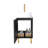 18'' Black Modern Free-Standing Single Bathroom Vanity Set