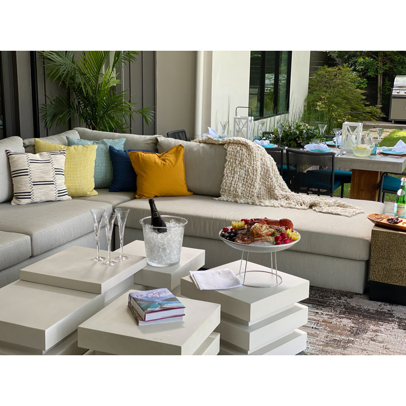 Provenance Signature Outdoor Square Coffee Table, 18" x 18" x 15"